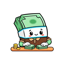 Money Stack app icon in Original Green on a black phone screen